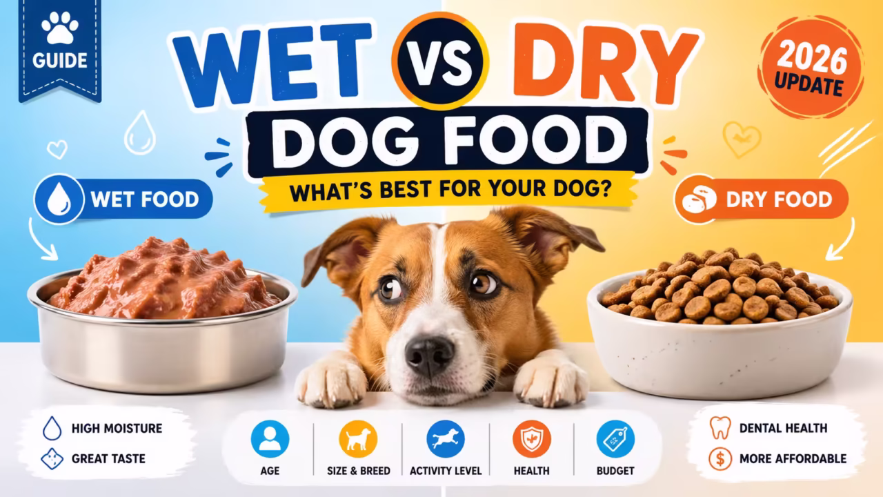 wet vs dry dog food comparison pros and cons for dogs