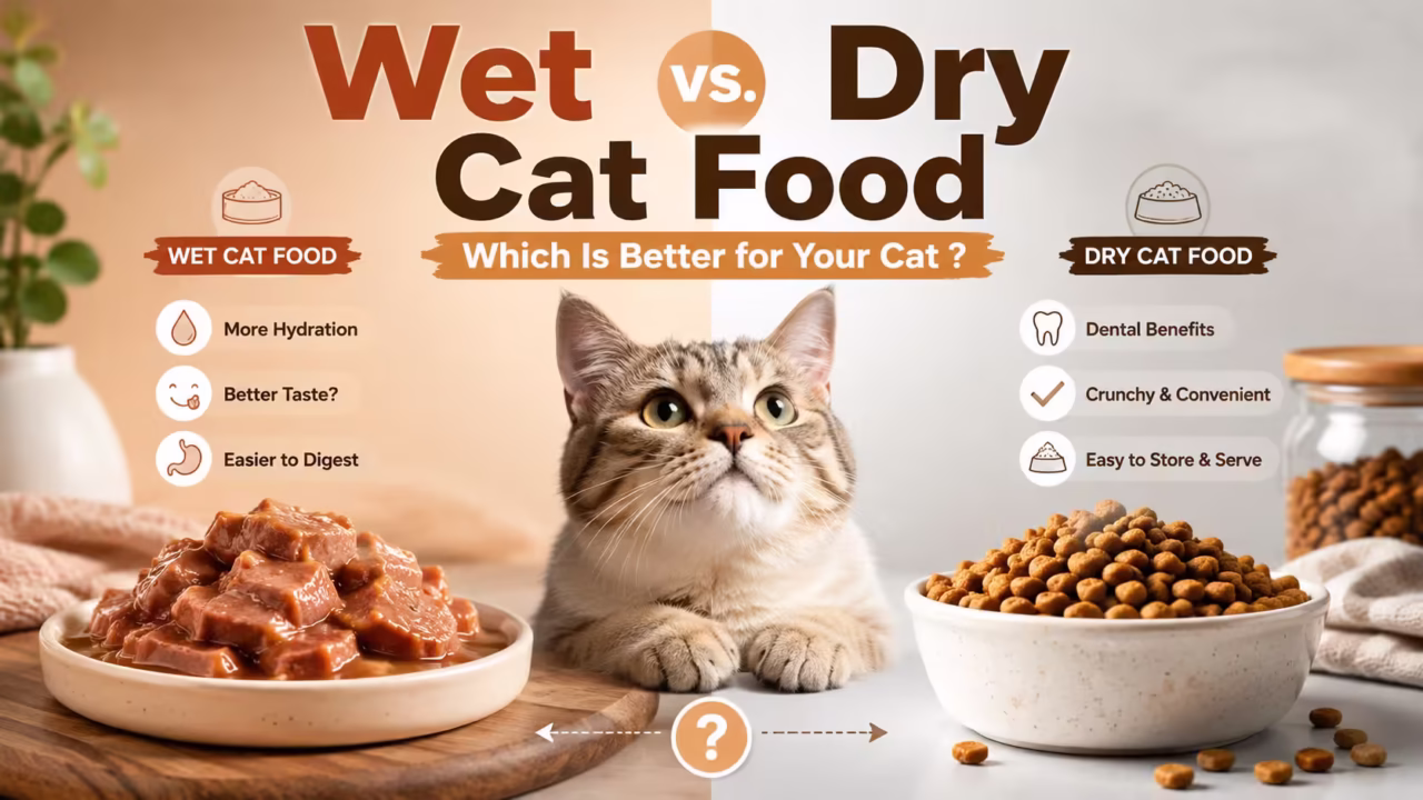 Wet vs dry cat food comparison